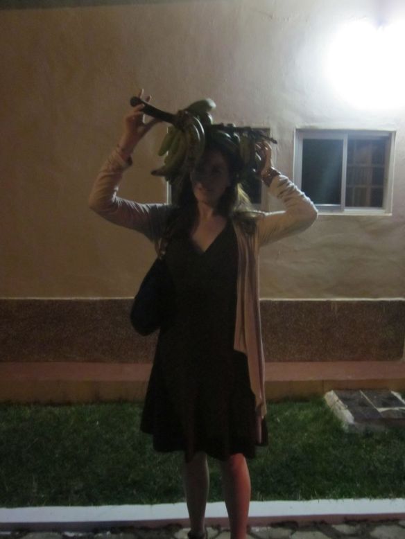 Me with plantains on my head.